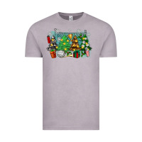 Vintage Zinc christmas trees with volleyball Vintage Tee - Zillion Design Studio