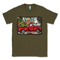 Army Green christmas truck Classic Tee - BarkalooDesign
