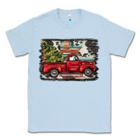 Dusty Blue christmas truck Classic Tee - BarkalooDesign