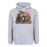 Heather Grey chill the fourth out cows 4th july america Heavyweight Hoodie - NancyCooperArtShop