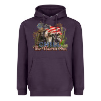 Plum chill the fourth out cows 4th july america Heavyweight Hoodie - NancyCooperArtShop