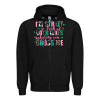 Black floral i am street so look both ways before you cr Zipper Hoodie - AdoDesignShop