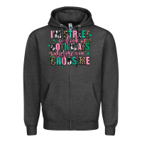 Charcoal Heather floral i am street so look both ways before you cr Zipper Hoodie - AdoDesignShop