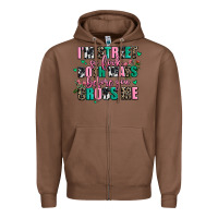 Chestnut floral i am street so look both ways before you cr Zipper Hoodie - AdoDesignShop