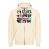 Sandshell floral i am street so look both ways before you cr Zipper Hoodie - AdoDesignShop