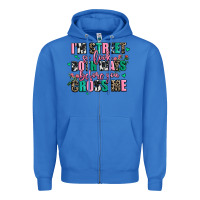 True Royal floral i am street so look both ways before you cr Zipper Hoodie - AdoDesignShop