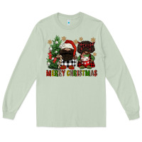 Matcha merry christmas buffalo afro gnomies Long Sleeve Tee - FaDigitalArtStudio