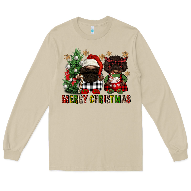 Merry Christmas Buffalo Afro Gnomies Long Sleeve Tee by FaDigitalArtStudio | Teevron