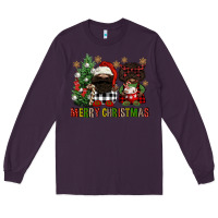 Plum merry christmas buffalo afro gnomies Long Sleeve Tee - FaDigitalArtStudio