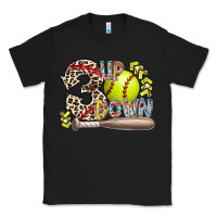 Black three up down softball Classic Tee - RacoonDesign
