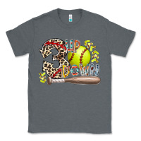 Charcoal Heather three up down softball Classic Tee - RacoonDesign