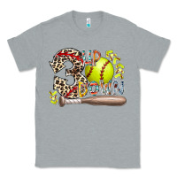 Heather Grey three up down softball Classic Tee - RacoonDesign