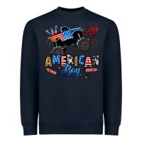 Navy fourth of july monster truck all american boy Heavyweight Sweatshirt - RanaPortraitStore