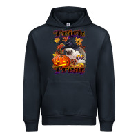 Navy Halloween Hedgehog Trick Or Treat Urban Hoodie - LillyAllenDesigns