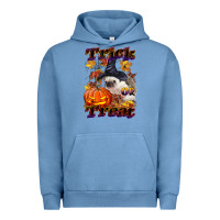 Pigment Pebble Blue Halloween Hedgehog Trick Or Treat Urban Hoodie - LillyAllenDesigns