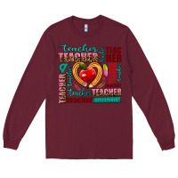 Burgundy teacher Long Sleeve Tee - AdoDesignShop