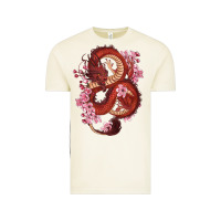 Vintage Arctic red dragon and sakura cherry blossoms Vintage Tee - RanaPortraitStore