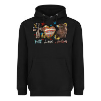 Black faith love freedom usa Heavyweight Hoodie - NancyCooperArtShop