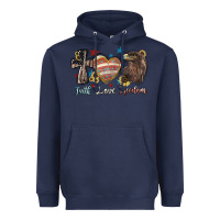 Navy faith love freedom usa Heavyweight Hoodie - NancyCooperArtShop