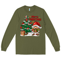 Army Green merry christmas gnomes Long Sleeve Tee - FaDigitalArtStudio