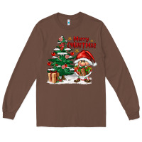 Chestnut merry christmas gnomes Long Sleeve Tee - FaDigitalArtStudio