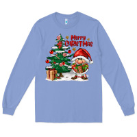 Colony Blue merry christmas gnomes Long Sleeve Tee - FaDigitalArtStudio