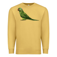 Antique Gold Ring Necked Parakeet Premium Sweatshirt - LillyAllenDesigns