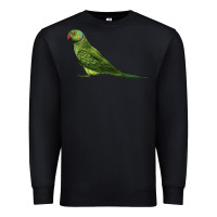 Black Ring Necked Parakeet Premium Sweatshirt - LillyAllenDesigns