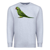 Heather Grey Ring Necked Parakeet Premium Sweatshirt - LillyAllenDesigns