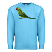 Ocean Blue Ring Necked Parakeet Premium Sweatshirt - LillyAllenDesigns