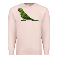 Pale Pink Ring Necked Parakeet Premium Sweatshirt - LillyAllenDesigns