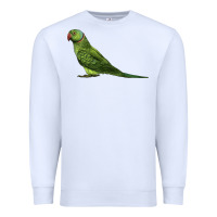 White Ring Necked Parakeet Premium Sweatshirt - LillyAllenDesigns