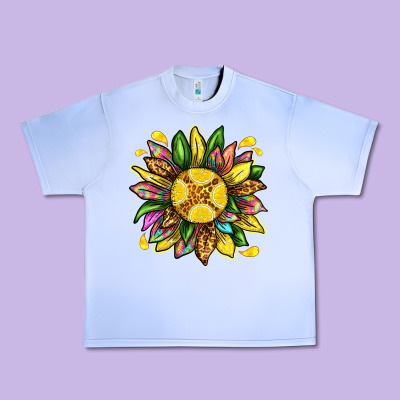 Lemon Sunflower Urban Heavy Tee Designed By Texasbilliewilder