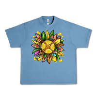 Pebble Blue lemon sunflower Urban Heavy Tee - texasbilliewilder