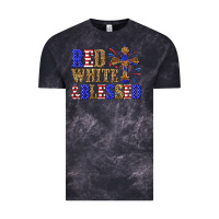 Cloud Black red white and blessed Vintage Tee - texasbilliewilder