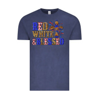 Vintage Denim red white and blessed Vintage Tee - texasbilliewilder