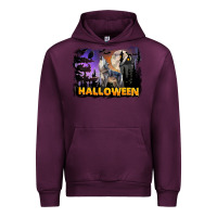 Mauve Wine Halloween Wolf Urban Hoodie - LillyAllenDesigns