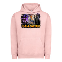 Pigment Salmon Halloween Wolf Urban Hoodie - LillyAllenDesigns