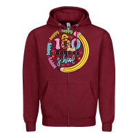 Burgundy happy 100 days of school Zipper Hoodie - Artiststas