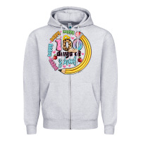 Heather Grey happy 100 days of school Zipper Hoodie - Artiststas