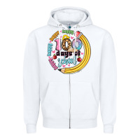 White happy 100 days of school Zipper Hoodie - Artiststas