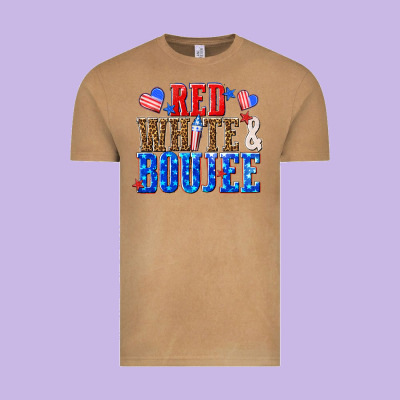 Vintage Tee red white and boujee billie wilder