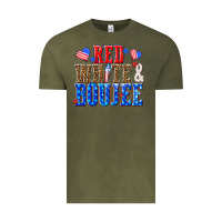 Vintage Olive red white and boujee billie wilder Vintage Tee - texasbilliewilder