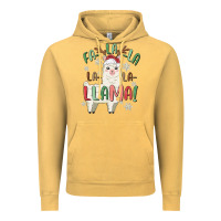 Vintage Mustard fa la la llama Vintage Hoodie - MaliasSmallBusiness