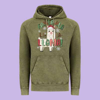 Vintage Hoodie fa la la llama