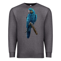 Charcoal Heather Hyacinth Macaw Premium Sweatshirt - LillyAllenDesigns