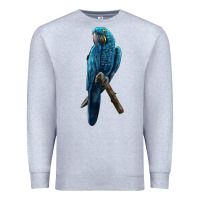 Heather Grey Hyacinth Macaw Premium Sweatshirt - LillyAllenDesigns