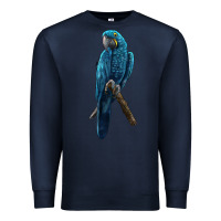 Navy Hyacinth Macaw Premium Sweatshirt - LillyAllenDesigns