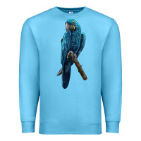 Ocean Blue Hyacinth Macaw Premium Sweatshirt - LillyAllenDesigns