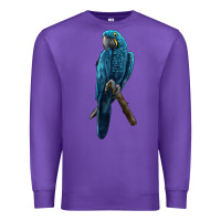 Purple Hyacinth Macaw Premium Sweatshirt - LillyAllenDesigns